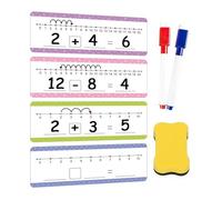 Wonninek 32Pcs Number Line Dry Erase Boards Cards Reusable Whiteboard-0-10 & 0-20 Math White Board for Kids, Students, Classroom and Home Teaching