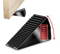 Wonninek Adjustable Door Stop Heavy Duty Metal Door Stopper Up to 3 inch Tall Anti-Slip Rubber for Extra Strong Grip Wedge Stoppers for Bottom of Door Suits Any Heavy Door