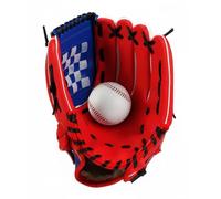 Wonninek Baseball Glove Soft Solid PU Leather Thickening Pitcher Softball Gloves for Kids Teens Adult Professional Baseball Mitt Catching (Red, 11.5 inch)