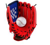 Wonninek Baseball Glove Soft Solid PU Leather Thickening Pitcher Softball Gloves for Kids Teens Adult Professional Baseball Mitt Catching (Red, 12.5 inch)