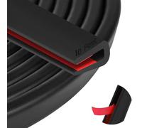 Wonninek EPDM Rubber Edge Trim, 10 Feet 1/16" U Channel Edge Trim, Self-Adhesive EPDM Seal Strip, U Shaped Sharp Edge Protector, Fit for 1-3/32" Width Edge, Car Doors, Glass, Hatches, Table Corners