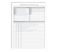 Wonninek Undated Daily Planner Pad A4, Professional To Do List Notepad, 100GSM Thicken Paper Day Planner Desk Pad with Cardboard Back Support for Work Study Productivity 100Sheets