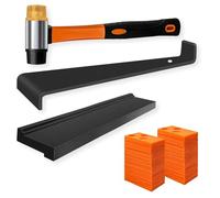 Wonninek Wood Flooring Installation Kit Heavy Duty, 43Pcs Laminate Flooring Tools with 40pcs Floor Spacers, Durable Pull Bar Tapping Block and Mallet for Woodworking Laminate Flooring Installation