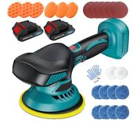 WONNSUMT Cordless Car Buffer Polisher Compatible with 18V Battery, 6 Inch Portable Polishing Waxer Kit, Variable Speed, for Car Waxing/Polishing/Scratch Repair (with 2X 3000mAh Battery)