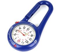 WONOLO Clip on Carabiner Luminous Face FOB Watch Digital for Doctors Nurses Paramedics Chefs Sport Unisex Men Women (Blue)