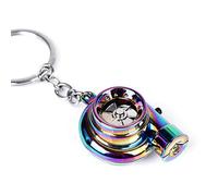 WONOLO Neo Turbo Keychain Mini Keyring Rainbow LED BOV Sound Turbocharger Car Drift
