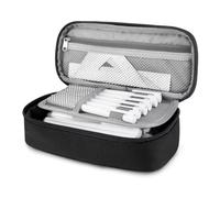 wonsar Pencil Case Large Capacity with 4 Compartments, Stationery Organizer, Large Pencil Case for Girls Boys Students, Portable Pencil Pouch with Handle for School & Office