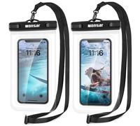 wonsar Waterproof Phone Pouch 2-Pack, 7.8 Inch Waterproof Phone Case for iPhone 16 15 14 13 12 11 Pro Max XS Max X 8, Samsung Galaxy, Huawei
