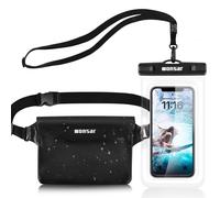 wonsar Waterproof Pouch Bag, Waterproof Phone Pouch, Waterproof Set Bum Bag for Water Sports, Beach, Swimming, Boating