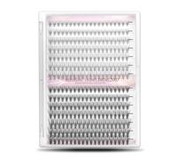 WONSIS Individual Lashes, Lash Clusters, 280 Pcs 10D/20D Mixed Individual Lash Extensions, Natural Soft Lightweight Reusable DIY Eyelash Extensions, Thickness 0.07mm C Curl False Eyelashes