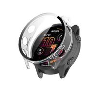 Wonsoso Case for Garmin Forerunner 570 47MM/Forerunner 970, [1 Piece] Full Protective Hard PC Case with 9H Hardness Tempered Glass, Anti-Shock HD Protection, Transparent