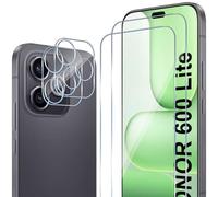 Wonsoso for Honor 600 Lite 5G Screen Protector, 2+2 Pack | Tempered Glass Film with Camera Lens Protector, 9H Hardness, Anti-Fingerprint, HD Clear, Bubble Free Protective Phone Film