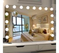 WONSTART Hollywood Vanity Mirror with lights 90cm, Hollywood Mirrors for Bedroom Dresser,Vanity Mirror with 3 dimmable lights Black Modern Style