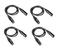 wonsung 4PCS 1m long dmx512 xlr Cable dmx Cables 3.2ft 3 Pin Dmx Cable male to female for dmx microphone stage lights