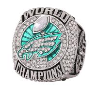Wonsunte 2017 Eagles Football Championship Rings with Box Rugby Champions Ring Enthusiasts Collectible Winner Award Prize Best Gifts for Sports Fans Friends,11#
