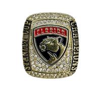 Wonsunte 2024 Panthers Puck Championship Rings with Box Florida Hockey Champions Ring Winner Award Prize Collection Sports Souvenir Best Gifts for Friend Fans,2,11#