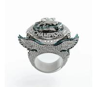 Wonsunte 2025 Eagles Football Champions Ring with Box World Championship Rings Rugby Winner Award Prize Trophy Collection Sports Souvenir Best Gifts for Fans