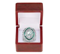 Wonsunte 2025 Eagles Football Championship Ring Replica with Box World Champion Rings Rugby Enthusiasts Collectible Sport Souvenir Best Gifts for Fans Friends,11#