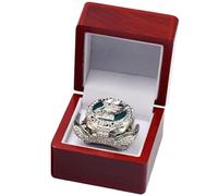 Wonsunte 2025 Eagles Football Championship Rings World Champions Ring with Box Rugby Award Prize Winner Trophy Collection Sport Souvenir Best Gifts for Fans,26,9#