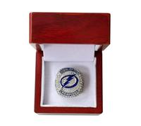 Wonsunte Lightning Championship Ring with Box National Hockey Champions Rings Replica Puck Winner Collection Souvenir Sports Award Prize Best Gifts for Fans