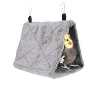 Wontee Bird Nest House Warm Bird Bed Hanging Hammock Snuggle Hut for Budgies Parakeets Caique Senegal Quaker Parrots Cockatiels Conures (Grey)