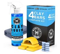 Wontolf Car Clay Bars Auto Detailing and Clay Luber Synthetic Lubricant Kit, 4 Clay Bars, Clay bar Lubricant Tablets 10 Pack(1pc=16 fl oz), Spray Bottle and Microfiber Towel for Car Detailing Cleaning