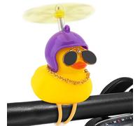 wonuu Bike Rubber Ducks with Helmet, for Car Dashboard Decoration Duck Motorcycle Bicycle Cycling Accessories (Purple)