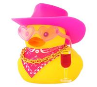 wonuu Drunker Rubber Ducks, Car Dashboard Cowboy Rubber Ducky Decorations for Cute Car Ornament Duck with Hat, Glasses, Necklace, Scarf (Spirits)