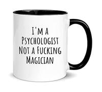 wonwhew YYWUDISHOP - I'm a Psychologist Not a Magician,Funny Psychologist Birthday Mug, 11oz Ceramic Coffee Mug/Tea Cup