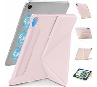 Wonzir for iPad Air 11 Inch Case M3/M2(2025&2024)Slim Powerful Magnetic iPad Air 5/4 Case 10.9 Inch (2022&2020),4 Standibg Angles,Vertical Stand Cover,with Auto Wake/Sleep and with Pencil Holder-Pink