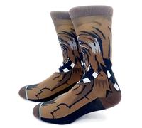 WOO GIRL Idol Socks - Rath Vader / R2D2 / Storm Trooper - Home and as an eye-catcher on the go for Star Wars fans - Size 37-45 - Brown -