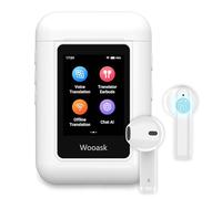 Wooask A8 Translation Earbuds, AI Translation Earbuds Real Time No APP Needed, 2025 Latest Two-Way Translator Device Support ChatGPT/Recording for Travel, Business, Learning Language