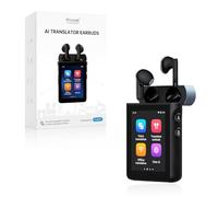 Wooask A9S AI Translator Earbuds with Screen, Offline Language Translator with Camera Photo Translation, ChatGPT-Powered, No App & No Phone Required, for Global Business Travel & Digital Nomads