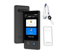 Wooask Offline Translator Device W12 144 Languages 98% Accuracy 0.5s Instant Translation Ideal for Travel, Business, and Global Communication(with Lanyard and Protective Case) (Black)