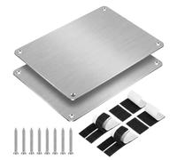 Woobroo 2 Pack Magnetic Board for Wall, 43.5 x 30cm Metal Magnets Board for Kitchen Home Office Wall, Cabinet Easy Hanging