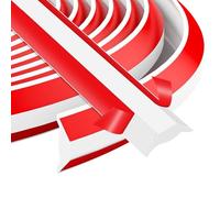 Woobroo 27x20MM TPE Silicone Skirting Board Caulk Strip - 6M for Ceilings Flexible Moulding Trim & Wall Moulding Self-Adhesive Seal Strip for Corners, Skirting, Worktops