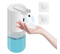 Woobroo 400 ML Rechargeable Non-Touch Soap-Dispenser with 4 Adjustable Foam Quantity for Wall Mounting with Infrared Motion Sensor-Automatic Cleaning, White