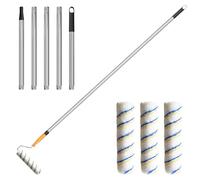 Woobroo 9 Inch Paint Roller Set with Extended Detachable Thickended Pole, Long Paint Roller Extendable 2 M Multi-Function Long Household Wall Painting Tool for Walls and Ceiling