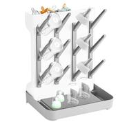 Woobroo Baby Bottle Drying Rack for Newborn Feeding Essentials, Nipples and Accessories, Grey, Large
