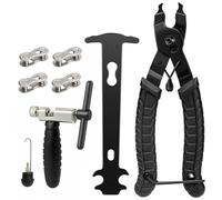 Woobroo Chain Lock Pliers 4 Pairs Chain Rivets Bicycle Chain Repair Kit Ferrous General Size