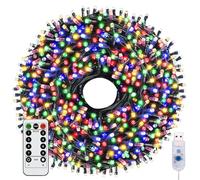 Woobroo Fairy Lights & USB String Lights, 10m 100 LEDs Copper Wire Light & Waterproof Outdoor Christmas Lights for Indoor Outdoor Lighting, Bedroom, Wedding Decor, Party, Christmas, Tree - Colourful