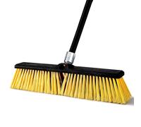 Woobroo Garden Broom, Yard Brush Heavy Duty Outdoor,Telescopic Long Handle,for Cleaning Bathroom Kitchen Patio Garage Deck Concrete Wood Stone Tile Floor