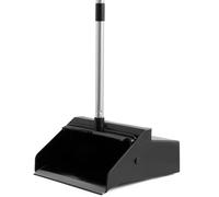 Woobroo Long Handled Dustpan,2 Dustpan Set with Built-In Teeth Comb for Sweeping Brush Indoor 180° Sweivel Dust Pan,Stainless Steel Upright Dust Pans Heavy Duty 3 in 1