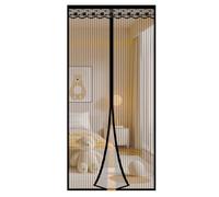 Woobroo Magnetic Fly Screen Door - Heavy Duty Magnets & Full Frame Magic Tape, No Drill Installation, Reinforced Mesh for Bugs/Flies, Fits Sliding Doors 90x210cm (Balcony/Living Room/Kids Room)