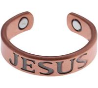 WOOCARE Christian Jesus Cross Ring copper Religious Amulet Ring Catholic Ring Jewelry for Men Unique Gifts