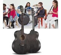 Wood Acoustic Guitar for Adults, 40Inch/41Inch 6 Steel-String All-Spruce Build, Elementary Tutorial of Folk Guitar for Beginners,1,41in