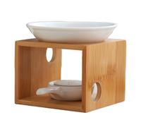 Wood and Ceramic Tier Light Holder Oil Diffuser Home Scents Decor in Various Settings for Home Aromatherapy