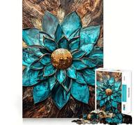 Wood And Gold Harmony Jigsaw Puzzle 1000 Piece Cognitive Fun Play Precise Interlock Structure Bonding Activity for Loved Ones (38x26cm)