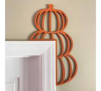Wood and Metal Pumpkin Corner Decoration for Seasonal Indoor Use, for Homes and Offices to Celebrate Autumn Holidays Like Thanksgiving and Halloween (1)