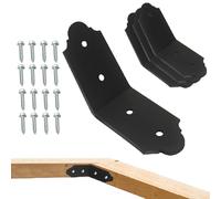 Wood Angle Brackets | 45 Degree Metal Connector in 4 Pieces for Heavy Duty Use - Heavy Duty Flush Interior Angle Brackets for Construction Home Renovation